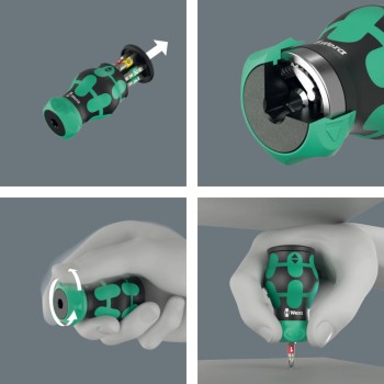 Csavarhúzó készlet marok racsnis 6in1 1/4'' Kraftform RA 1 - Wera