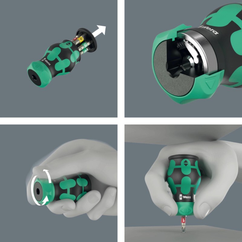 Csavarhúzó készlet marok racsnis 6in1 1/4'' Kraftform RA 1 - Wera