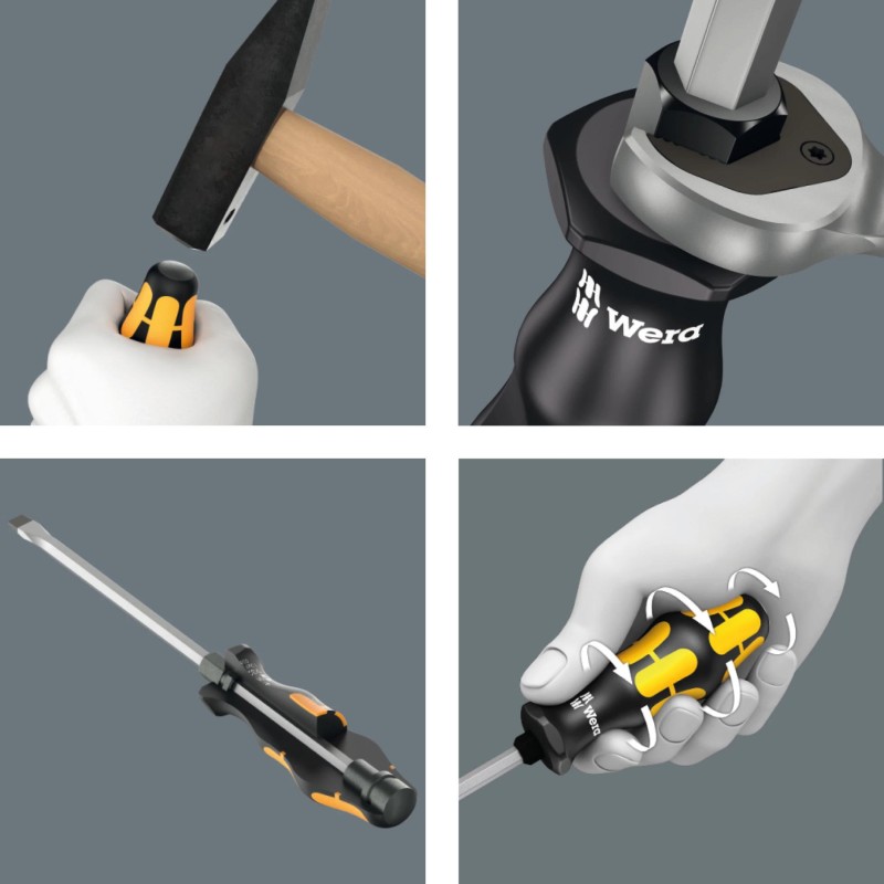Csavarhúzó készlet üthető 6 db-os 932/6 -falitartóval - Wera Csavarhúzó készlet üthető 6 db-os 932/6 -falitartóval - Wera