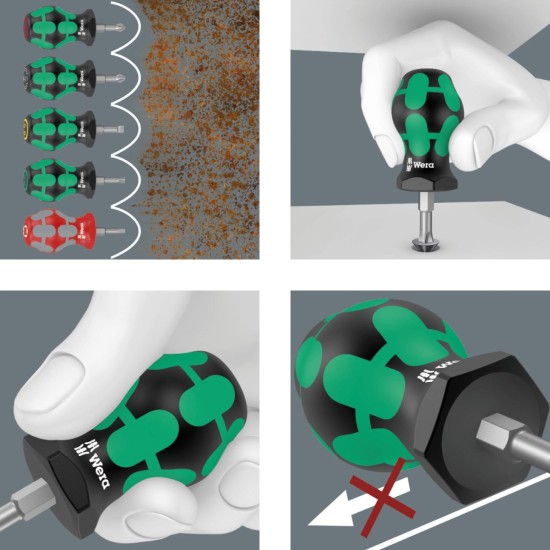 Csavarhúzó készlet marok 5 részes SL + PH - Stubby - Wera Csavarhúzó készlet marok 5 részes SL + PH - Stubby - Wera