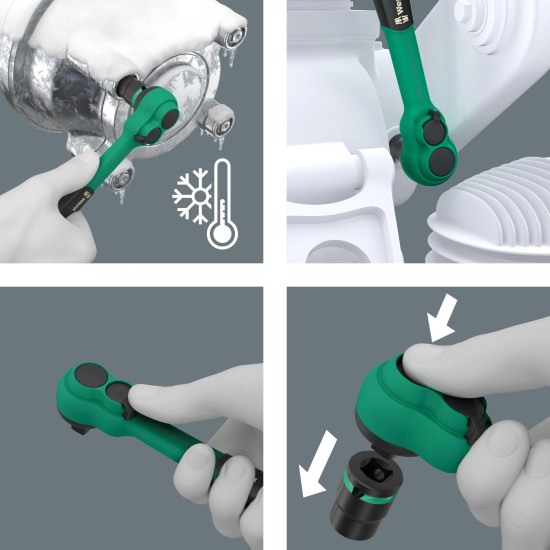 Dugókulcs - crowafej készlet 3/8'' 6 lap 16 részes - Zyklop - Wera