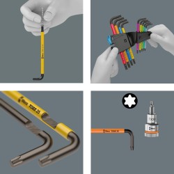 Torx kulcs készlet 9 részes T8 - T40 színkódolt - Wera