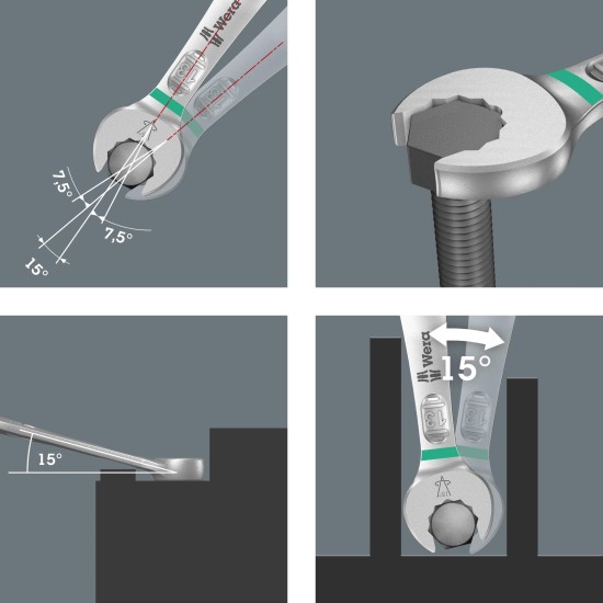Csillag-villáskulcs készlet 15 db-os  5,5 - 19 mm Joker - Wera