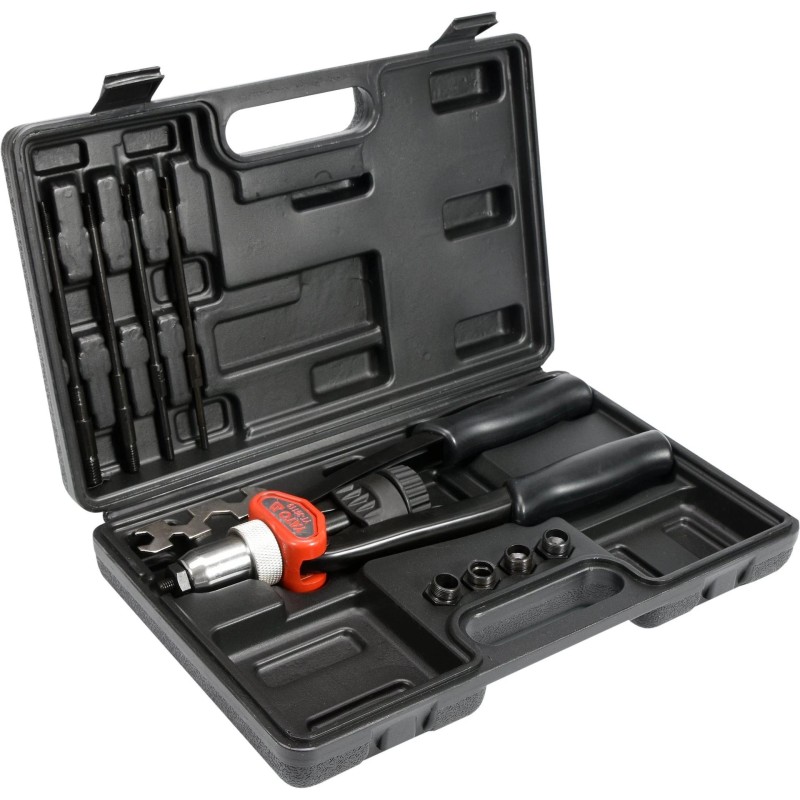 Kétkezes szegecsanya behúzó készlet M5-M6-M8-M10-M12 - Yato Kétkezes szegecsanya behúzó készlet M5-M6-M8-M10-M12 - Yato