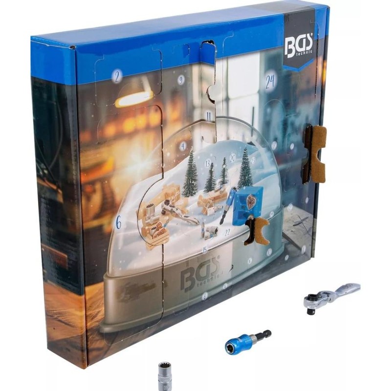 Karácsonyi szerszámkészlet ADVENTI KALENDÁRIUM 44 db-os - BGS Karácsonyi szerszámkészlet ADVENTI KALENDÁRIUM 44 db-os - BGS