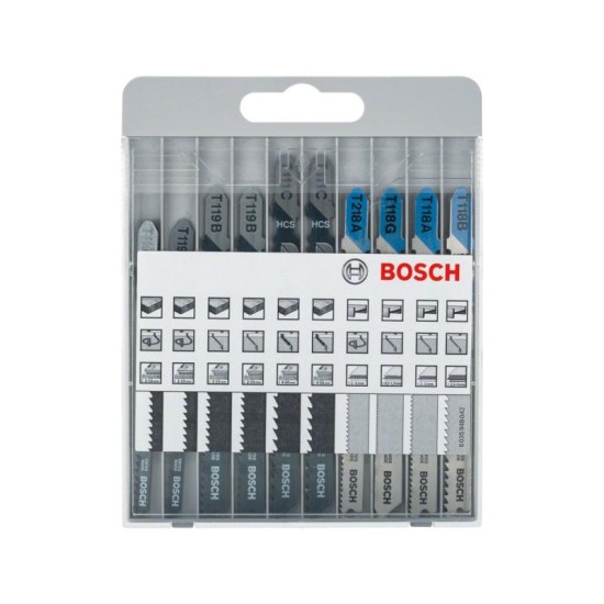 BOSCH Dekopírfűrészlap készlet 10 részes T befogás fémre/fára