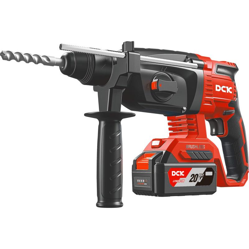 DCK Akkus kombikalapács 2,8 J SDS-Plus szénkefe nélküli 20 V (1 x 5,0 Ah akku + töltő) DCK Akkus kombikalapács 2,8 J SDS-Plus szénkefe nélküli 20 V (1 x 5,0 Ah akku + töltő)