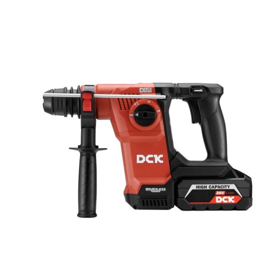 DCK Akkus kombikalapács 2,8 J SDS-Plus szénkefe nélküli 20 V (1 x 6,0 Ah akku + töltő) DCK Akkus kombikalapács 2,8 J SDS-Plus szénkefe nélküli 20 V (1 x 6,0 Ah akku + töltő)