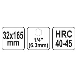 YATO Fafúró 32 x 165 mm bit befogással