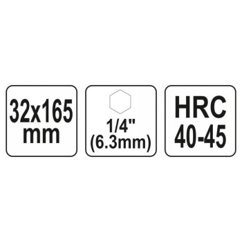 YATO Fafúró 32 x 165 mm bit befogással