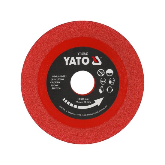 YATO Gyémánt vágókorong csempevágó és üvegvágó 115 x 22,2 mm