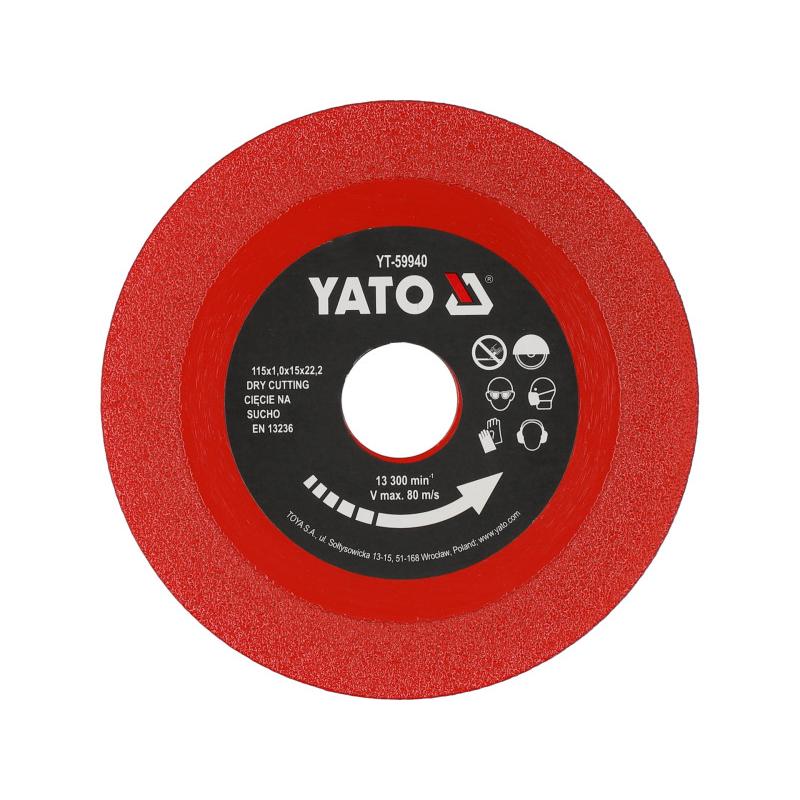 YATO Gyémánt vágókorong csempevágó és üvegvágó 115 x 22,2 mm