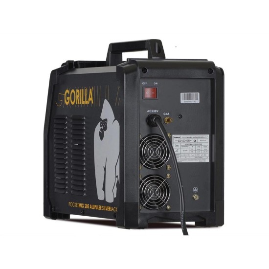 Hegesztő inverter Gorilla PocketMIG 205 Alupulse Silverback