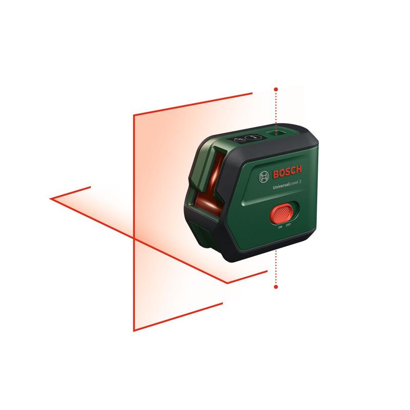 BOSCH Keresztvonalas szintezőlézer piros UniLevel 2