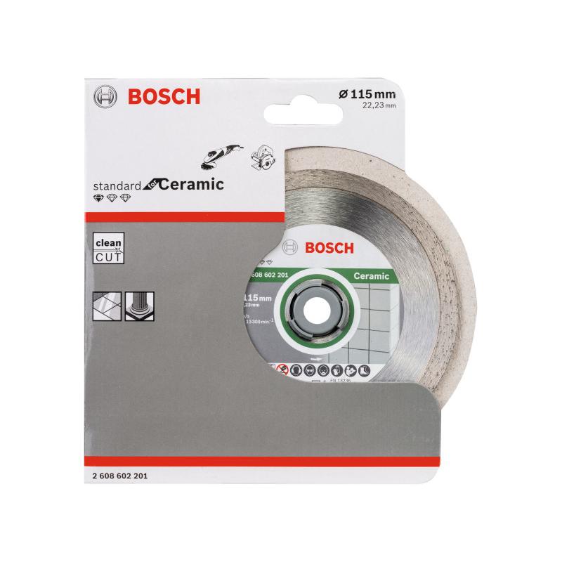 BOSCH Gyémánt vágókorong 115 x 1,6 x 7,0 x 22,2 mm folytonos Standard for Ceramic