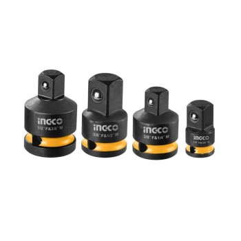 INGCO Dugókulcs adapter 4 részes 1/4''<-->3/8'', 1/2''<-->3/8''