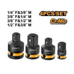 INGCO Dugókulcs adapter 4 részes 1/4''<-->3/8'', 1/2''<-->3/8''