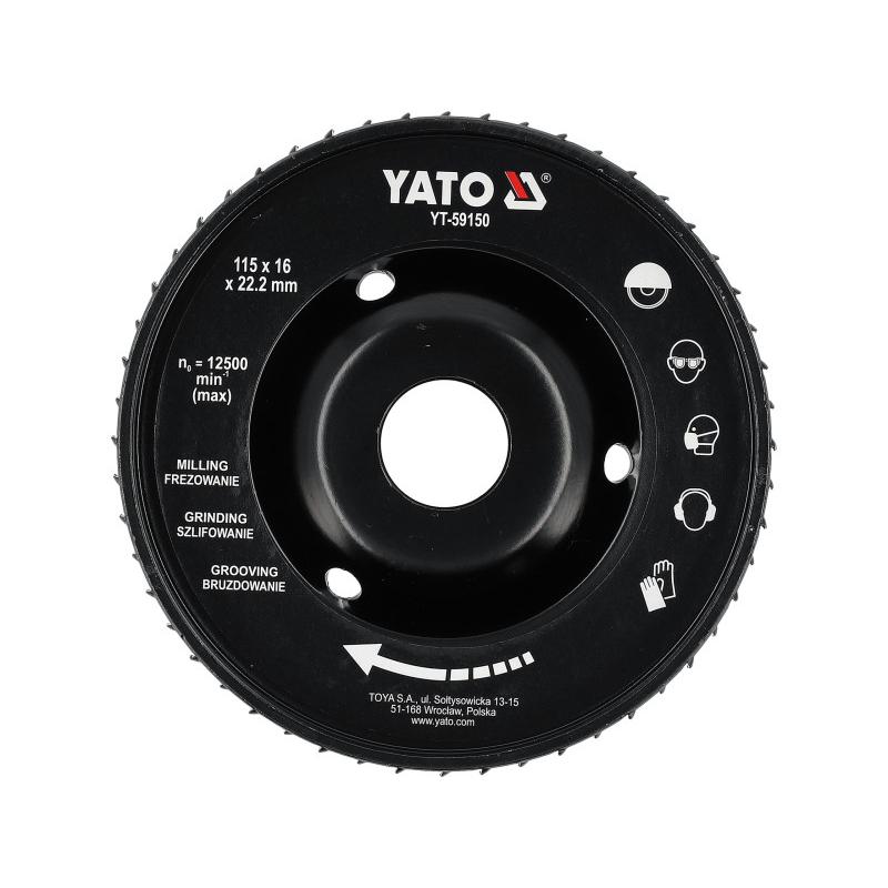 YATO Ráspoly tárcsa 115 x 22,2 mm