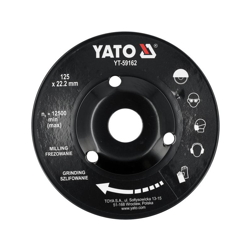 YATO Ráspoly korong 125 x 22,2 mm