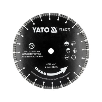 YATO Gyémánt vágókorong 350 x 25,4 mm