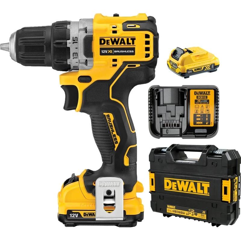 Fúró-csavarozó, akkus 12V 2x2.0Ah Li-Ion 57,5 Nm DeWalt Fúró-csavarozó, akkus 12V 2x2.0Ah Li-Ion 57,5 Nm DeWalt