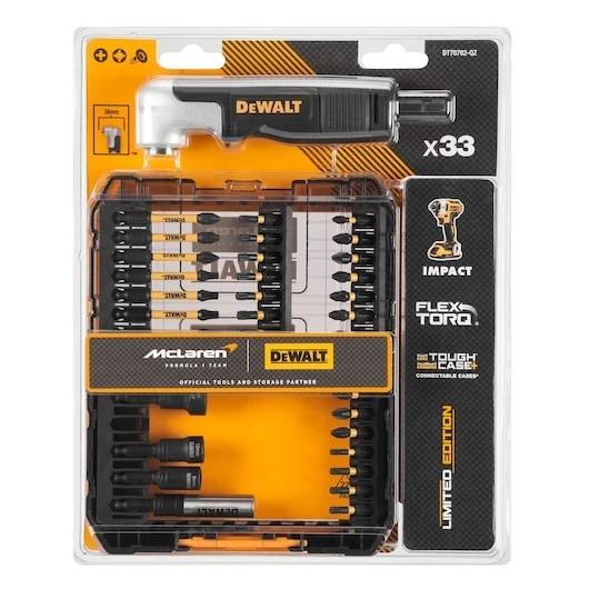 Bit készlet 33 db-os + 1/4'' sarokcsavarozó adapter McLaren - Dewalt Bit készlet 33 db-os + 1/4'' sarokcsavarozó adapter McLaren - Dewalt