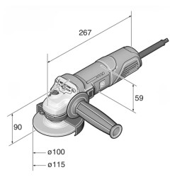 Sarokcsiszoló 125 mm  750W - Fein (CG7-125)