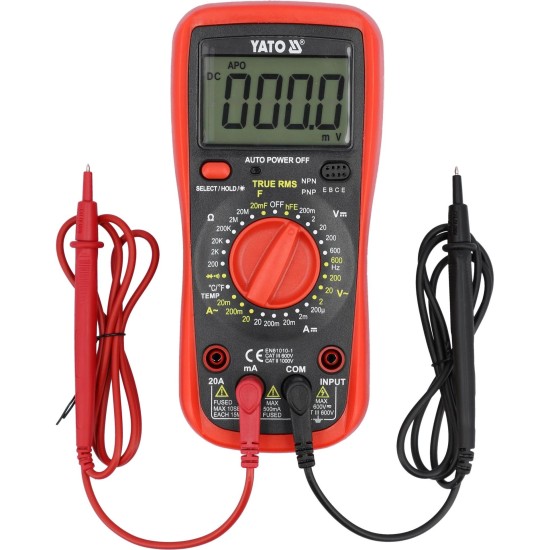 Multiméter, digitális DC 600 / AC 600V - Yato