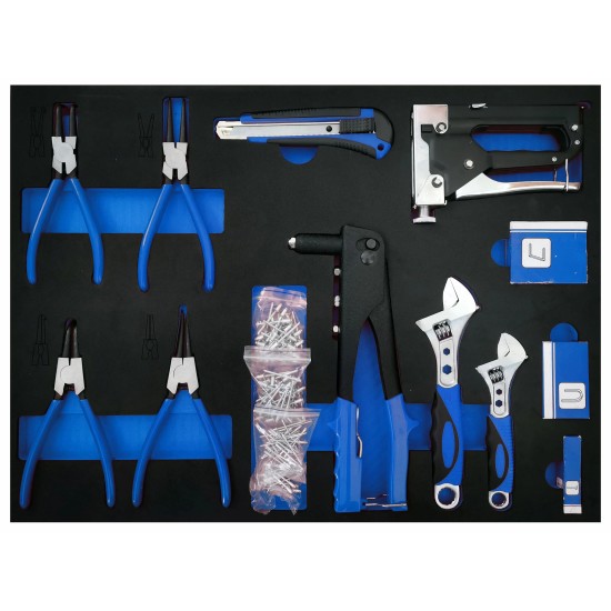 Szerszámos kocsi gyári-felszerelt 124 db-os 6 fiókos - Kenwell