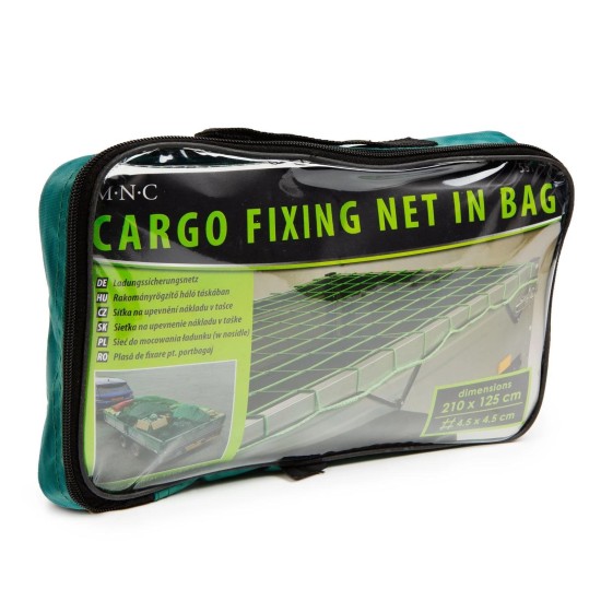 Rakományrögzítő háló utánfutóra, táskában 210 x 125 cm