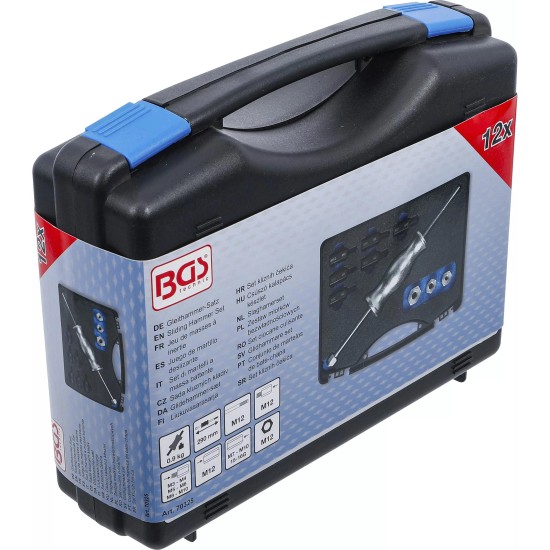 Csúszókalapács készlet menetes adapterekkel 12 részes M3-M10 - BGS Csúszókalapács készlet menetes adapterekkel 12 részes M3-M10 - BGS