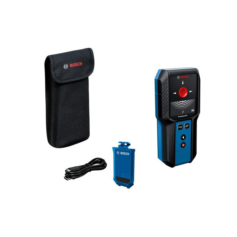 BOSCH Falszkenner GMS 120-27 védőtáskában (1 x BA 3,7V 1,0 Ah akku + USB-C kábel) IP54