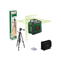 BOSCH Keresztvonalas szintezőlézer 360°-os (zöld) UniLevel 360 + háromlábú lézerállvány BOSCH Keresztvonalas szintezőlézer 360°-os (zöld) UniLevel 360 + háromlábú lézerállvány