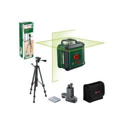 BOSCH Keresztvonalas szintezőlézer 360°-os (zöld) UniLevel 360 + tripod + MM3 univerzális rögzítő BOSCH Keresztvonalas szintezőlézer 360°-os (zöld) UniLevel 360 + tripod + MM3 univerzális rögzítő