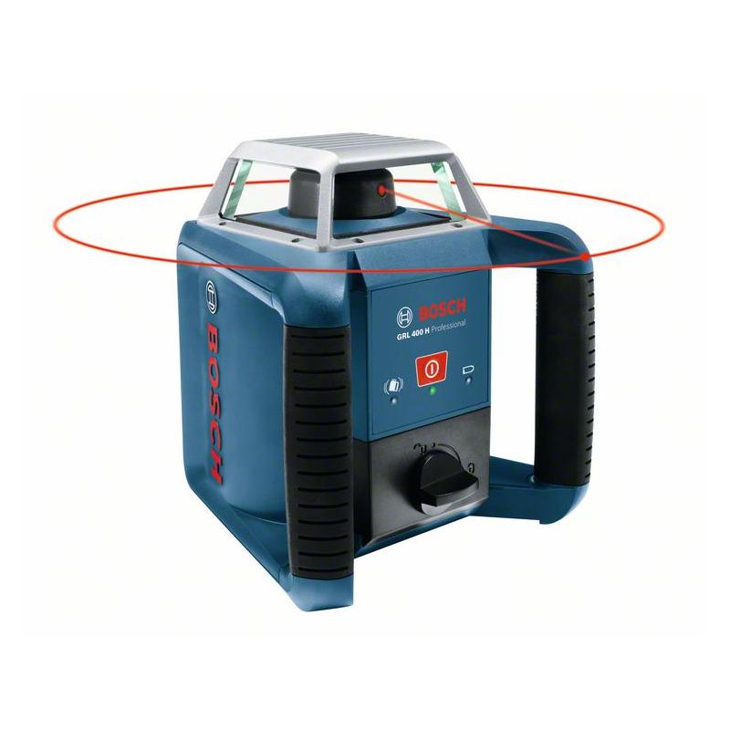 BOSCH Forgólézer önszintező (piros) GRL400 H+ BT152 Állvány + GR2400 Mérőléc + LR1 Lézervevő IP56