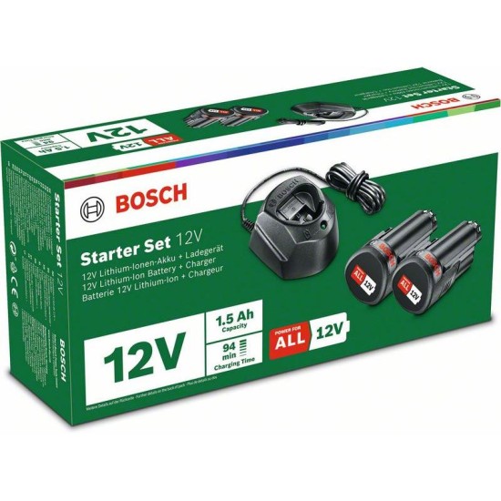 BOSCH Akkumulátor szett PBA 12V / 2 x 1,5 Ah akku + GAL 1210 CV töltő
