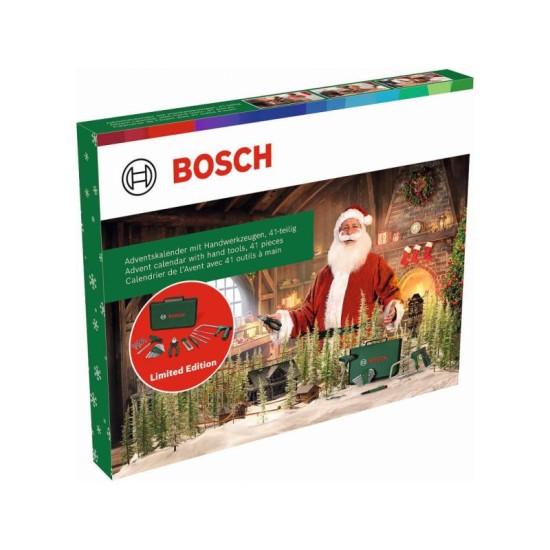 BOSCH 2025 Adventi kalendárium csomag 41 részes szerszámkészlettel és tárolótáskával
