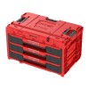 QBRICK SYSTEM ONE 2.0 3 fiókos szerszámosláda Red Ultra HD