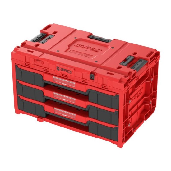 QBRICK SYSTEM ONE 2.0 3 fiókos szerszámosláda Red Ultra HD QBRICK SYSTEM ONE 2.0 3 fiókos szerszámosláda Red Ultra HD