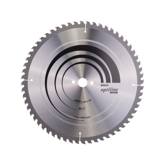BOSCH Fűrésztárcsa fához 400 x 30 x 3,5 mm / 60T Optiline Wood ATB / UW