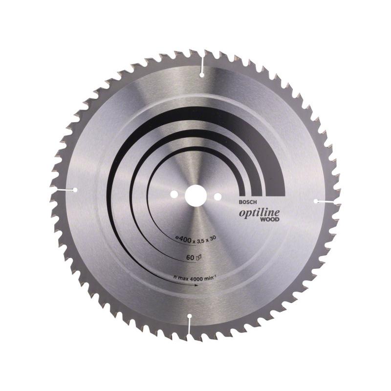 BOSCH Fűrésztárcsa fához 400 x 30 x 3,5 mm / 60T Optiline Wood ATB / UW