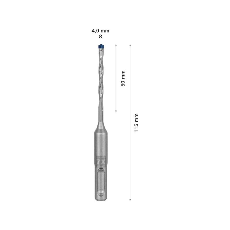 BOSCH EXPERT 7X Kőzetfúró 4 x 115/50 mm négyélű SDS-Plus