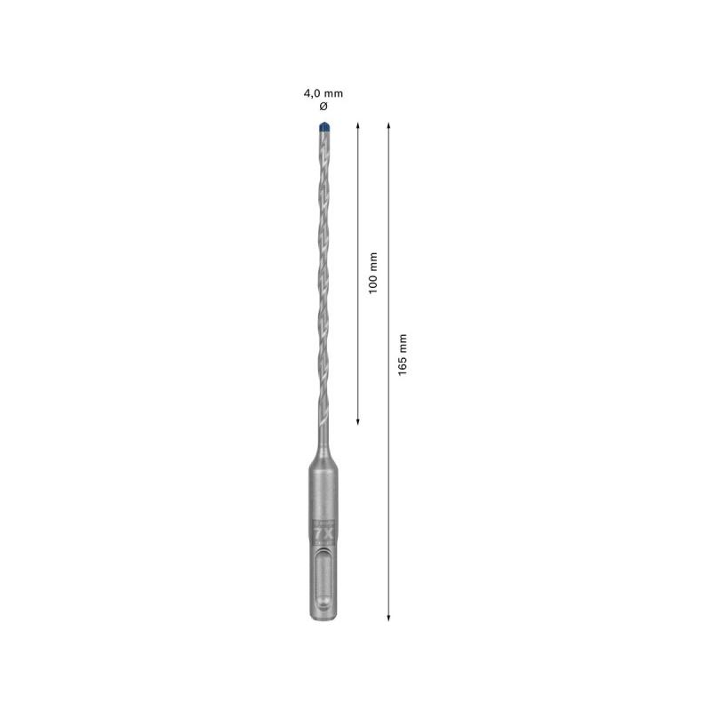 BOSCH EXPERT 7X Kőzetfúró 4 x 165/100 mm négyélű SDS-Plus