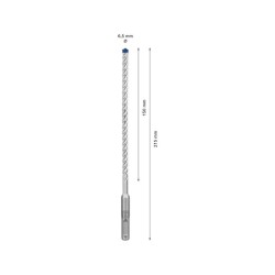 BOSCH EXPERT 7X Kőzetfúró 6,5 x 215/150 mm négyélű SDS-Plus BOSCH EXPERT 7X Kőzetfúró 6,5 x 215/150 mm négyélű SDS-Plus