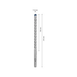 BOSCH EXPERT 7X Kőzetfúró 11 x 215/150 mm négyélű SDS-Plus BOSCH EXPERT 7X Kőzetfúró 11 x 215/150 mm négyélű SDS-Plus