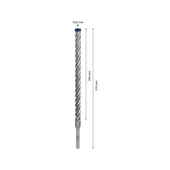 BOSCH EXPERT 7X Kőzetfúró 16 x 315/250 mm négyélű SDS-Plus