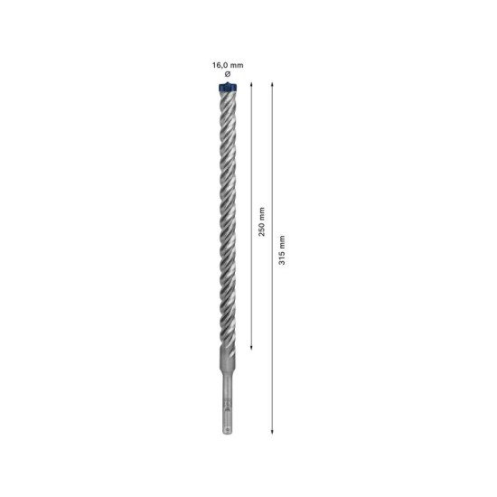 BOSCH EXPERT 7X Kőzetfúró 16 x 315/250 mm négyélű SDS-Plus
