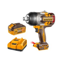 INGCO Akkus ütvecsavarozó 3/4'' 1750 Nm szénkefe nélküli 20 V (2 x 8,0 Ah akku + töltő)