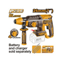 INGCO Akkus kombikalapács 2,5 J SDS-Plus szénkefe nélküli 20 V (akku és töltő nélkül) INGCO Akkus kombikalapács 2,5 J SDS-Plus szénkefe nélküli 20 V (akku és töltő nélkül)