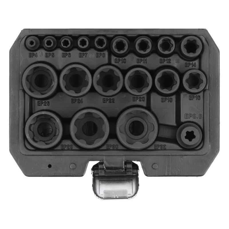 YATO Gépi dugókulcs készlet 1/4'', 3/8'', 1/2'' Torx